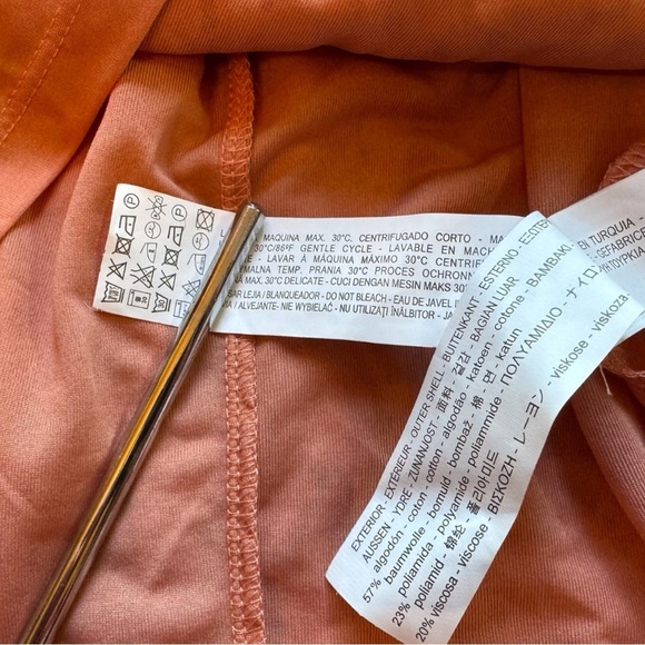 ZARA Basic Collection Coral Lace Midi Dress – Size L – Short Sleeve Fit & Flare - Picture 15 of 16